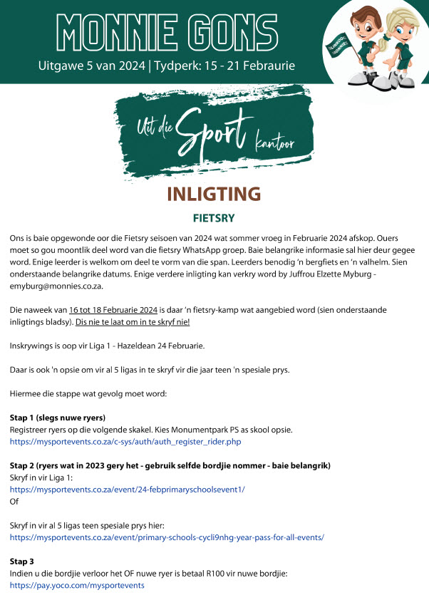 Sport Inligting - Uitgawe 5